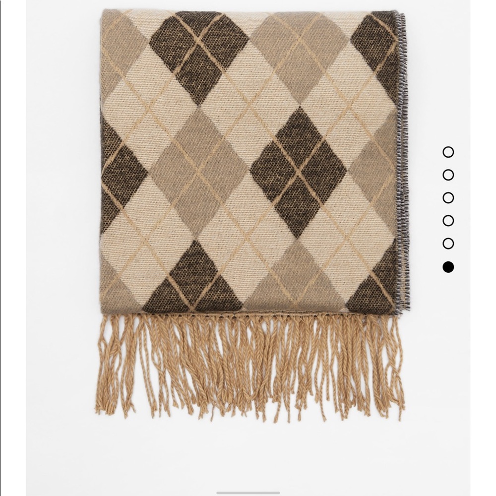 Zara Argyle Scarf NWT